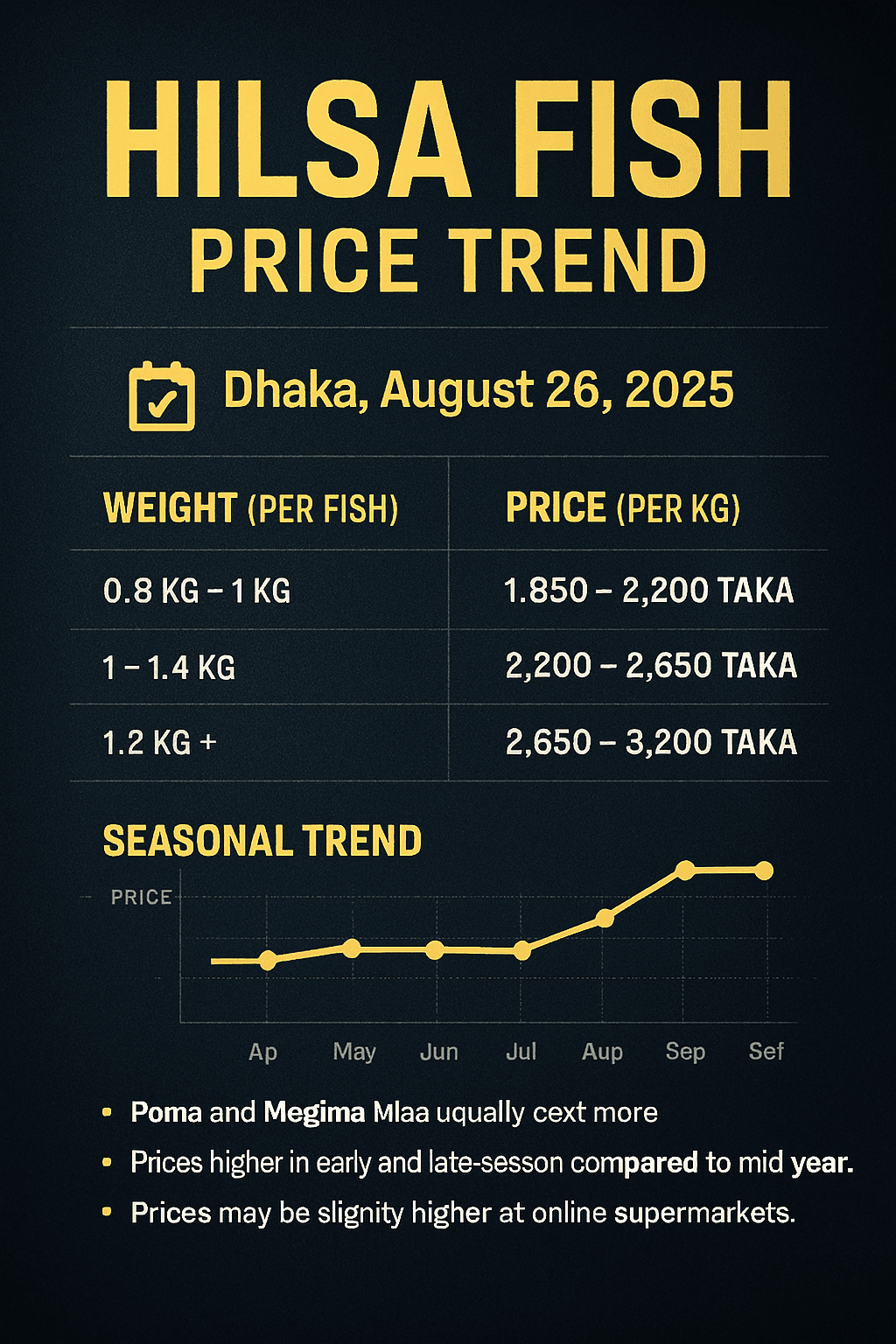 View Hilsa Price Trend Infographic English | ইলিশ মাছ - ইলিশ চেনার উপায়, দাম, উৎপাদনে শীর্ষ দেশ ও জেলা, প্রকারভেদ, খাদ্যাভ্যাস, বৈজ্ঞানিক নাম ও সাংস্কৃতিক গুরুত্ব | TamzidulHaque.com