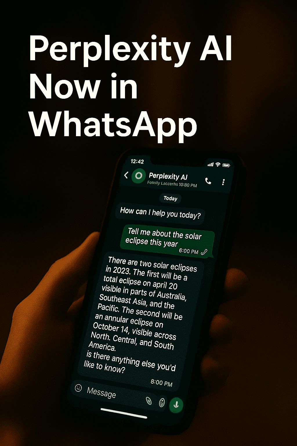 Perplexity AI Now in WhatsApp