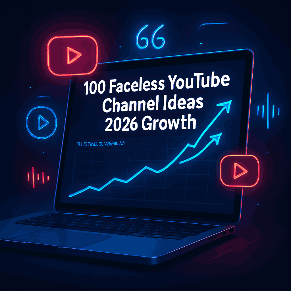 100 Best Faceless YouTube Channel Ideas for 2026