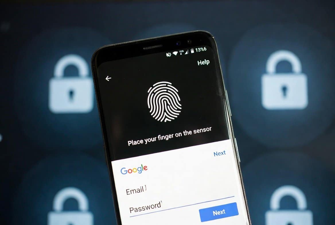 Google Passkey setup on smartphone with fingerprint authentication for secure passwordless login 2 | What Is a Google Passkey? A Complete Guide to Understanding and Setting It Up in 2026 | TamzidulHaque.com Google Passkey setup on smartphone with fingerprint authentication for secure passwordless login