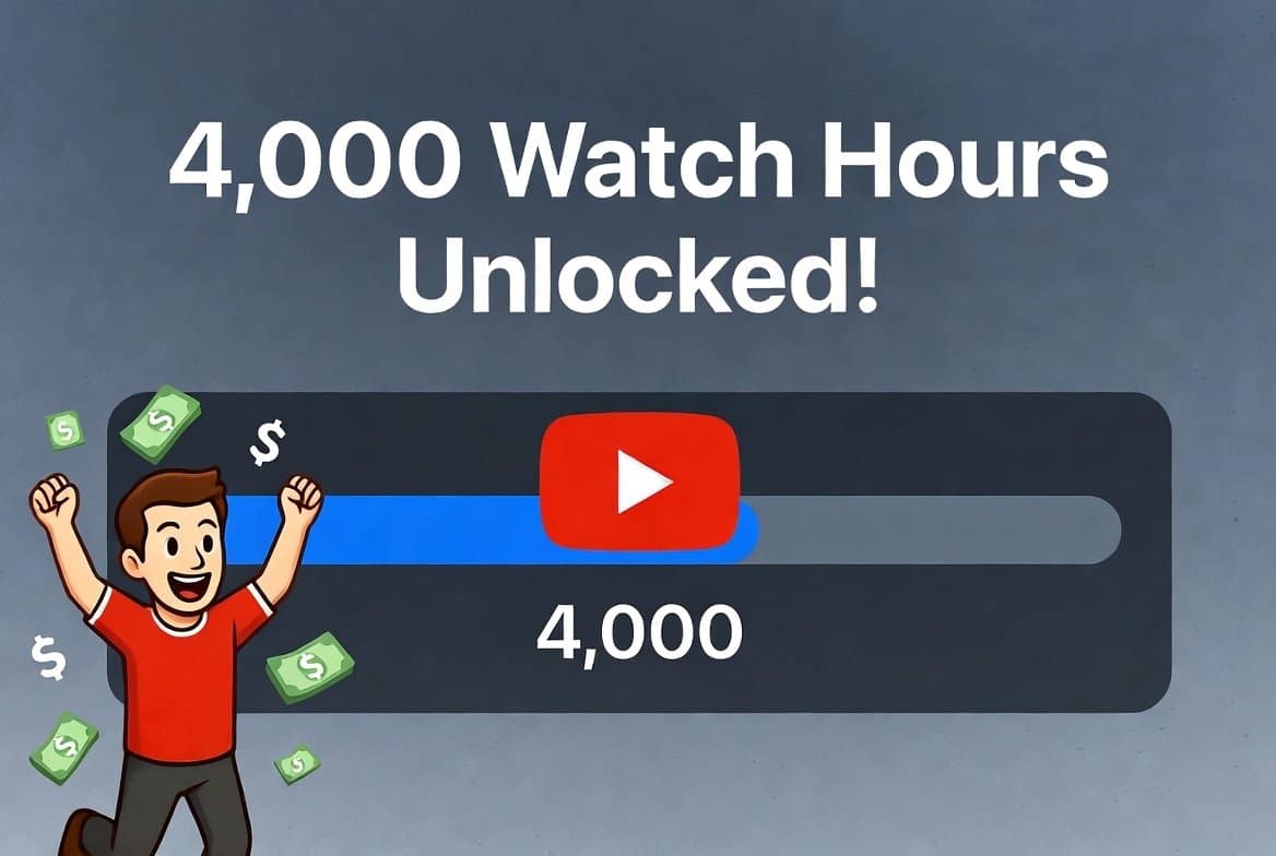 how to get 4000 watch hours on YouTube