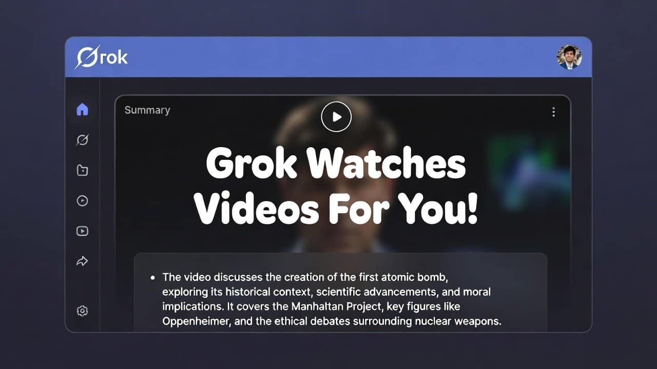 Grok AI video summarizer