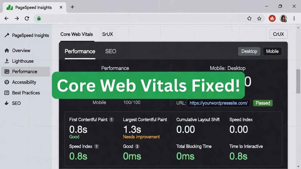 improve core web vitals wordpress