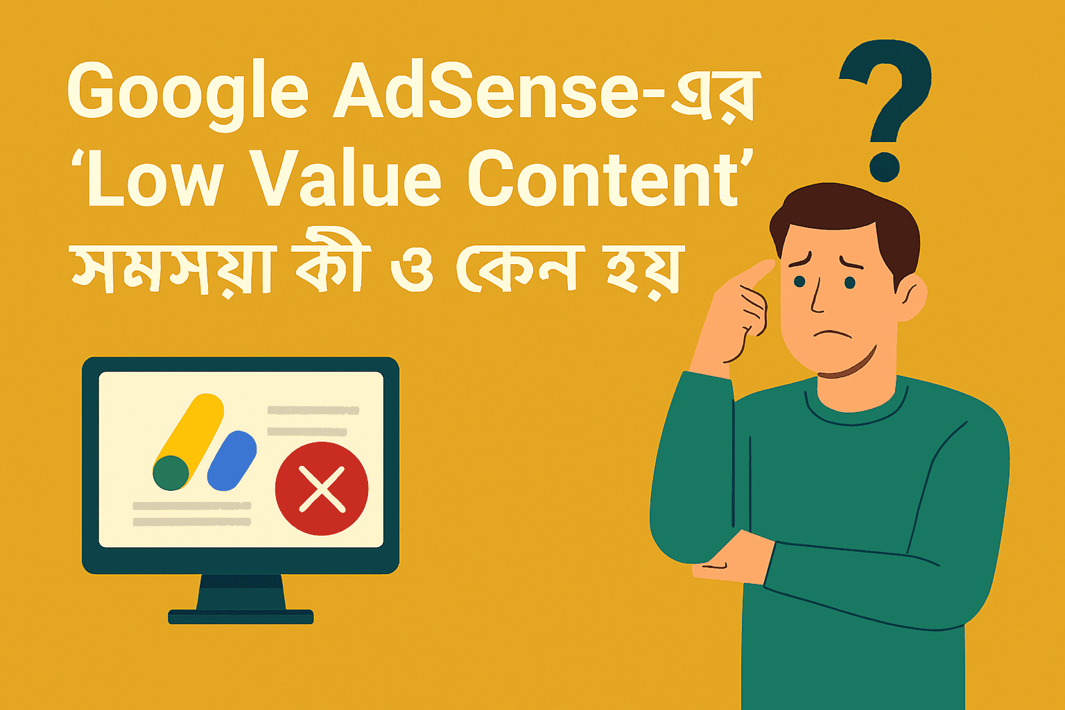 Google AdSense-এর “Low Value Content