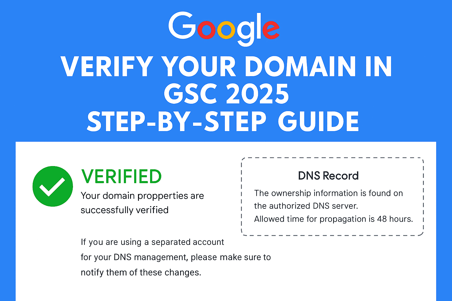 google search console domain verification dns