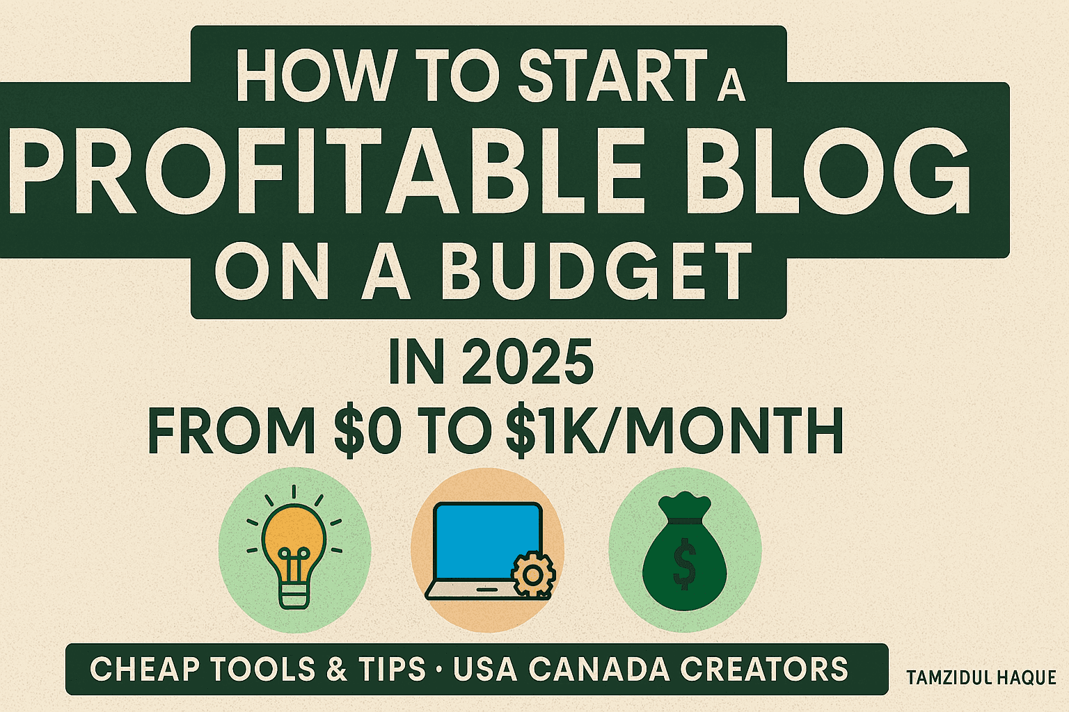 start blog on a budget