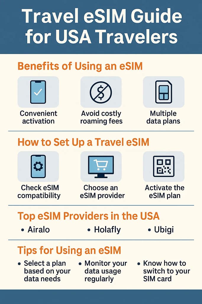 infographic | Top eSIM Providers for Affordable USA Travel in 2025 | TamzidulHaque.com infographic