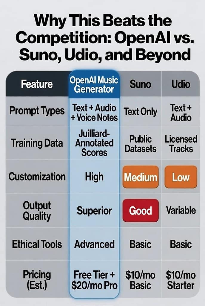 Suno vs OpenAI | OpenAI Music Generator: The Text-to-Song AI Revolution That's About to Remix Your Creative World | TamzidulHaque.com Suno vs OpenAI