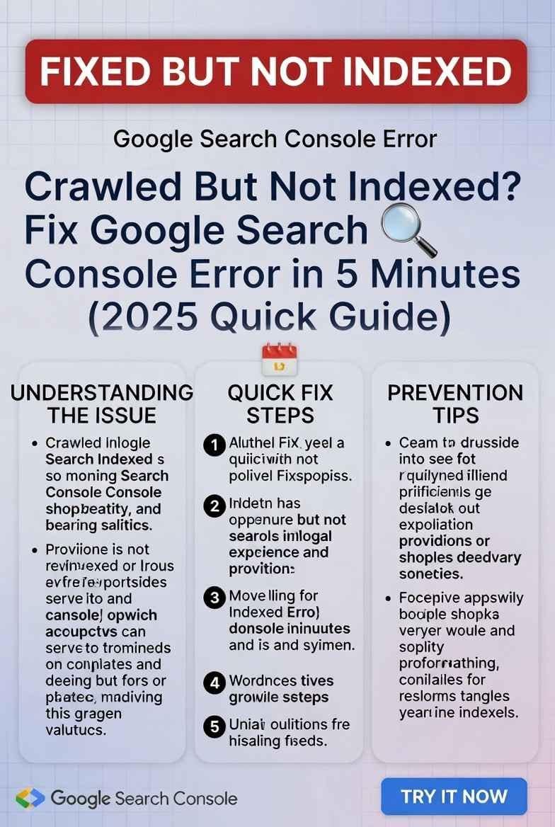 Crawled But Not Indexed