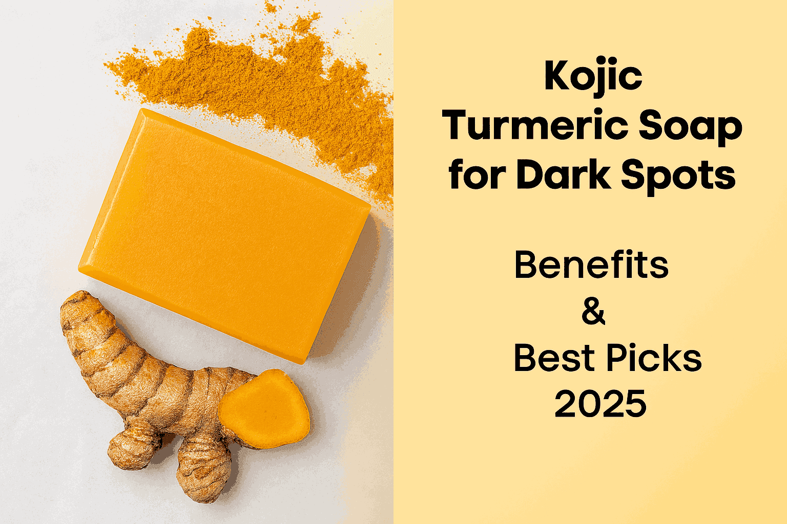 kojic turmeric soap for dark spots