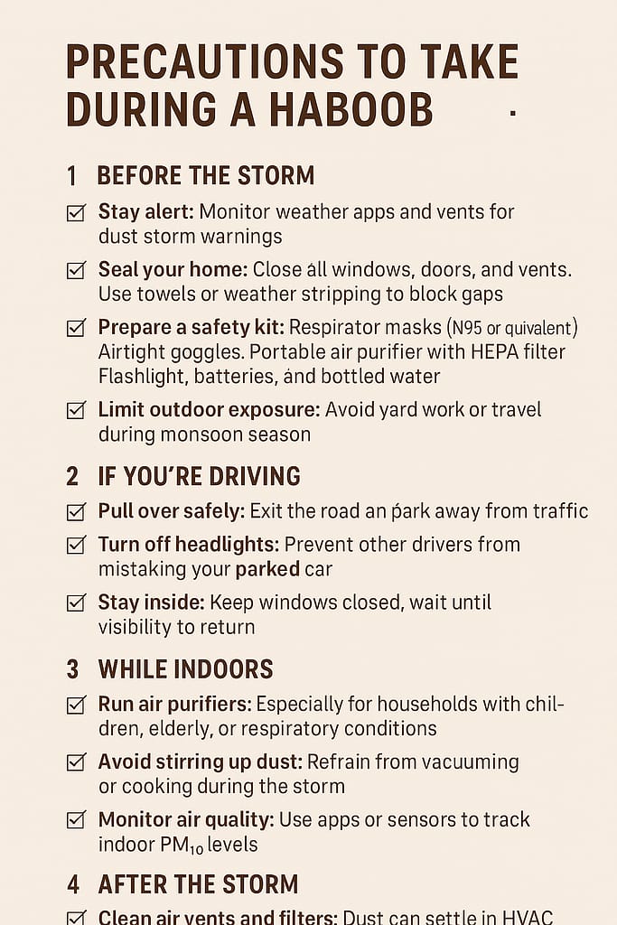 Precautions to Take During a Haboob