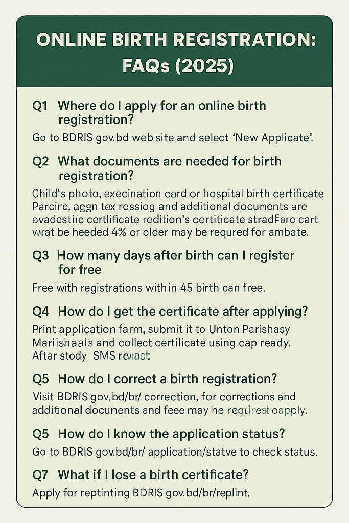 online birth registration Bangladesh
